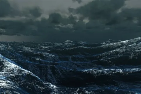 波涛汹涌的大海景色图片 波涛汹涌的大海景色图片