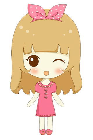 卡通女孩人物简笔画