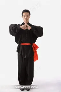 抱拳的黑衣男人素材 抱拳的黑衣男人素材