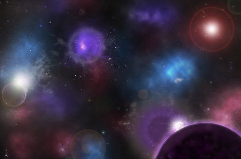 元宇宙世界天空背景墙风景