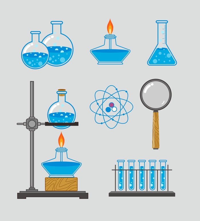 简约生物化学实验素材cdr矢量模版下载