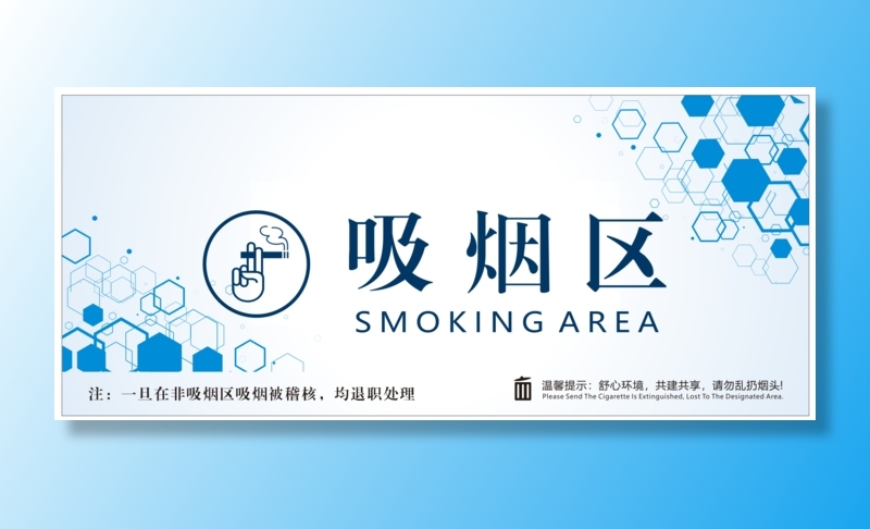 吸烟区海报