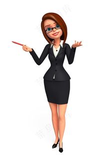 立体商务美女素材图