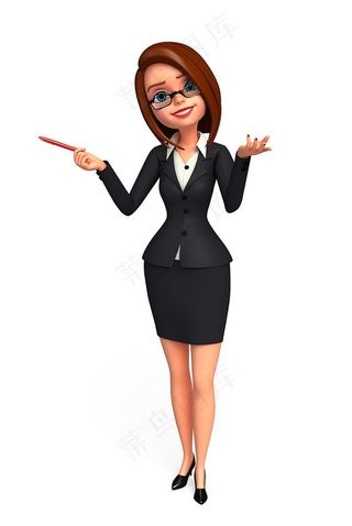 立体商务美女素材图