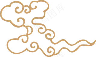 中式传统祥云中国风古典水纹吉祥图案免抠