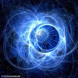 蓝色科技光晕炫彩波浪背景底图高清设计素材