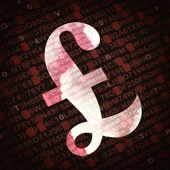 透明的英镑符号