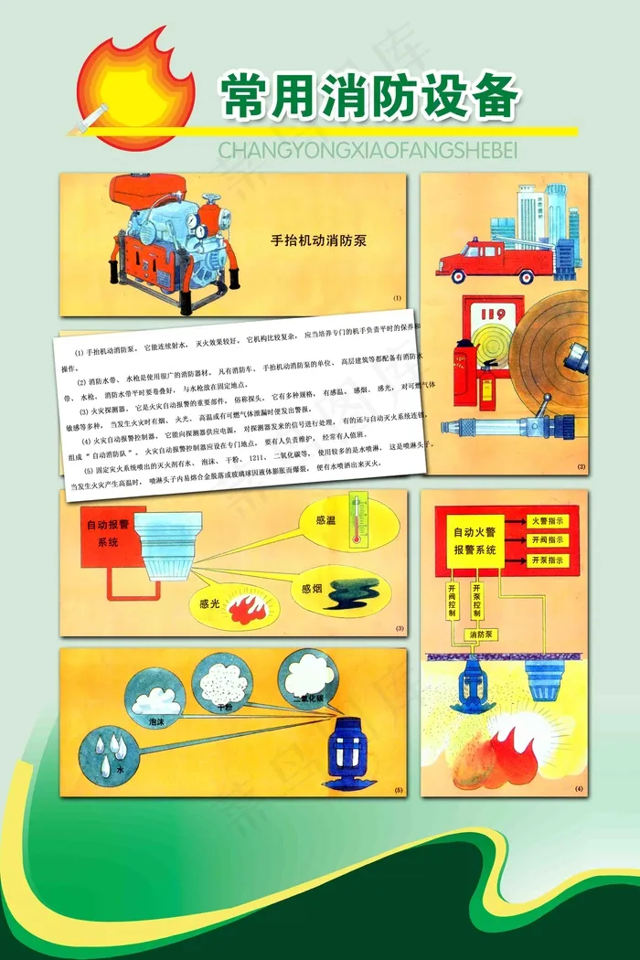 常用消防设备psd模版下载