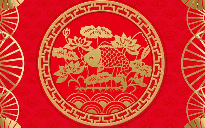 中国风古风国潮祥云旭日背景psd模版下载