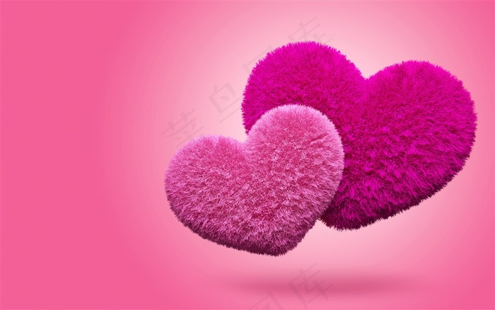 粉红色的两颗心