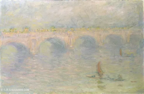 印象派莫奈滑铁卢桥油画图片 印象派莫奈滑铁卢桥油画图片