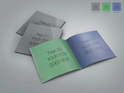 简约画册样机展示效果