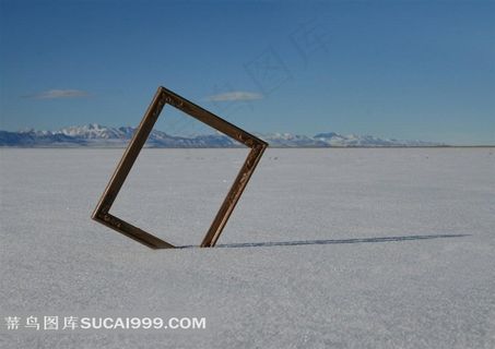 沙漠天空风景相框图片下载