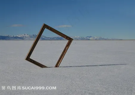 沙漠天空风景相框图片下载