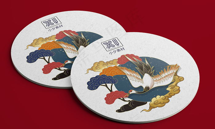 唯美国潮风中式装饰牌智能贴图样机(2772x1664)psd模版下载