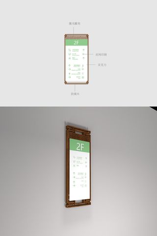 医院标识系统古风楼层索引导视牌
