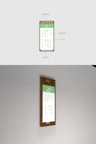 医院标识系统古风楼层索引导视牌