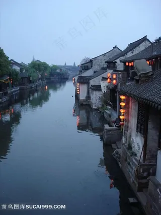苏州昆山周庄水乡美景摄影素材