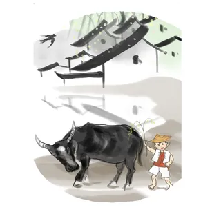 清明清明节卡通牧童放牛