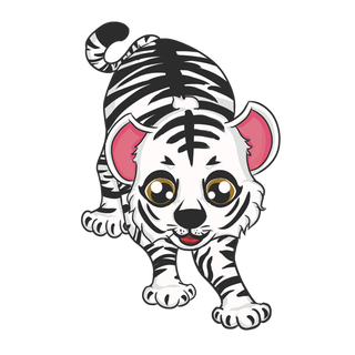 卡通小老虎PNG免抠插画素材可爱动物老虎插画贴图PNG免抠设计素材