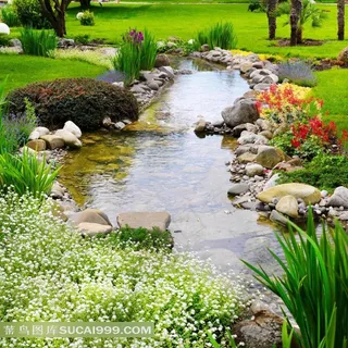 园林系列 - 美丽自然的园林水流
