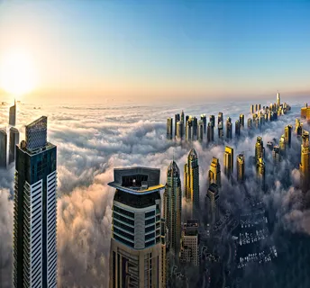 天空 空中  蓝天 云朵 云彩