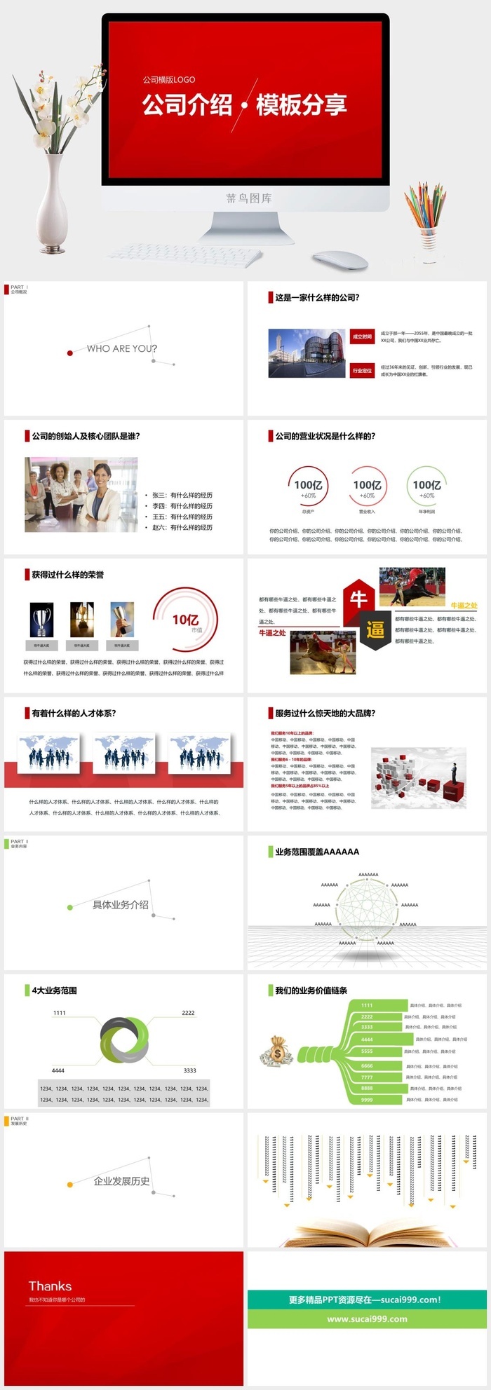 简洁实用公司介绍PPT模板