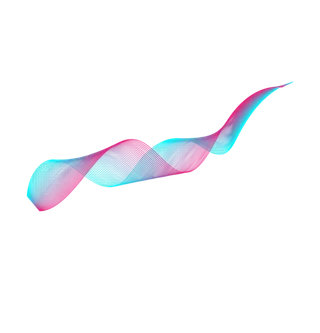 蓝紫色波纹渐变线条科技电商免抠png