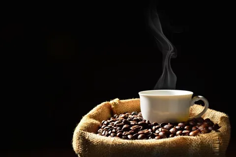 香醇的咖啡豆摄影图