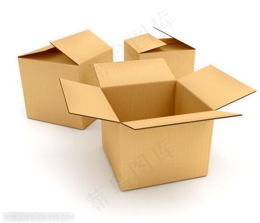 纸箱-三个摆放在一起的纸箱 纸箱-三个摆放在一起的纸箱