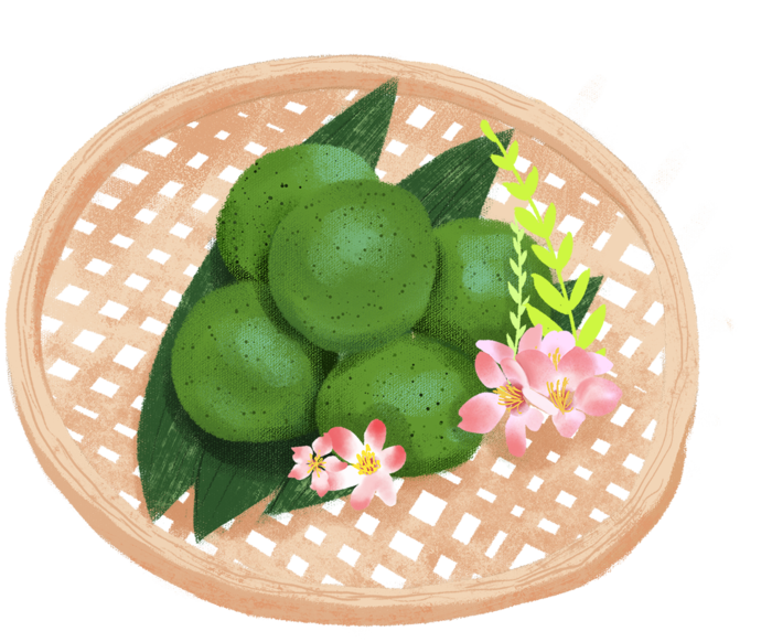 清明节海报设计插图卡通青团素材图片元素png透明背景