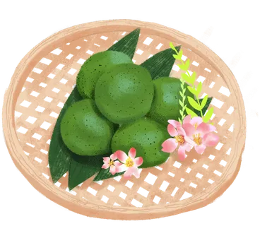 清明节海报设计插图卡通青团素材图片元素png透明背景