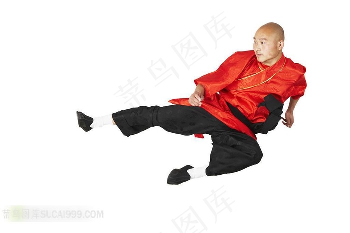 练腿功的少林和尚