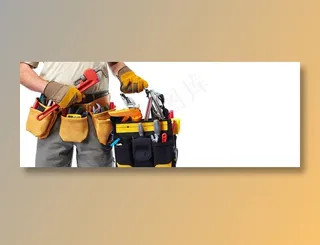 装配各种工具的工人高清素材图片