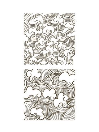 中国风古典式线条祥云纹底纹图案纹理装饰背景素材AI素材