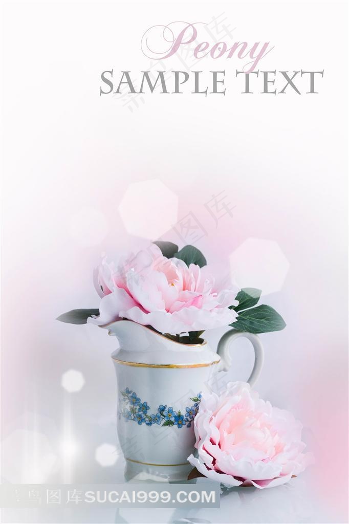 高清粉色牡丹花图片