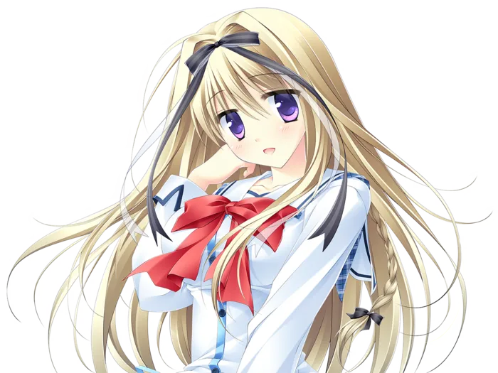 金发女孩长发飘素材卡通