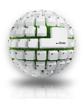 键盘球圆形带阴影带绿色