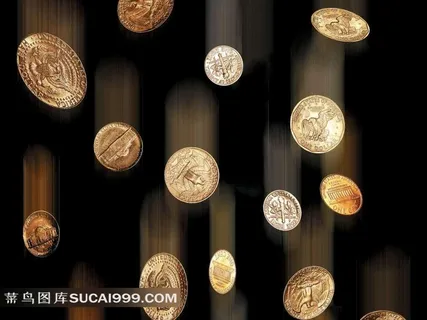 散落的硬币图片