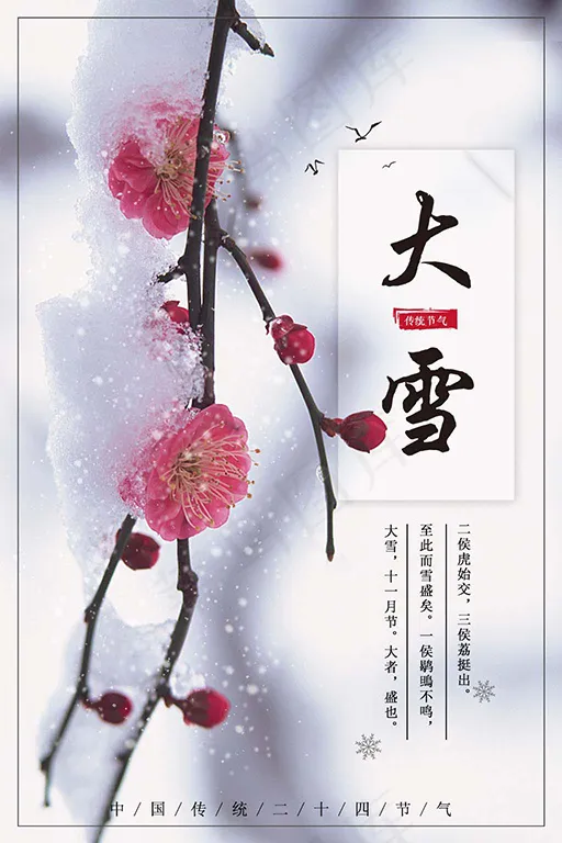 大雪 大雪节气创意图片psd模版下载