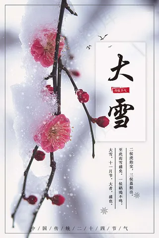 大雪 大雪节气创意图片