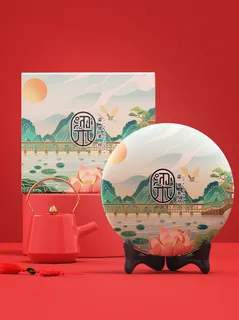 国风高档茶叶包装盒袋罐瓶LOGO标贴展示VI智能贴图样机PSD素材