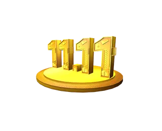 1111双十一c4d免扣立体字 