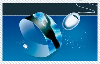 鼠标上网科技蓝色背景