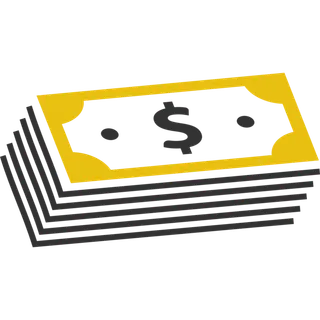 立体风格纸币堆元素