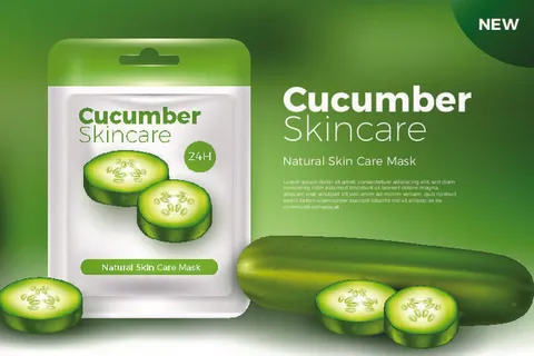 广告绿色面膜介绍素材