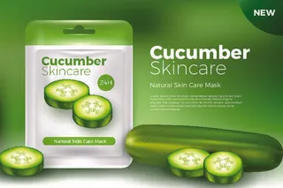 广告绿色面膜介绍素材