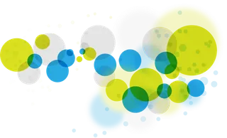 黄蓝圆点卡通堆叠