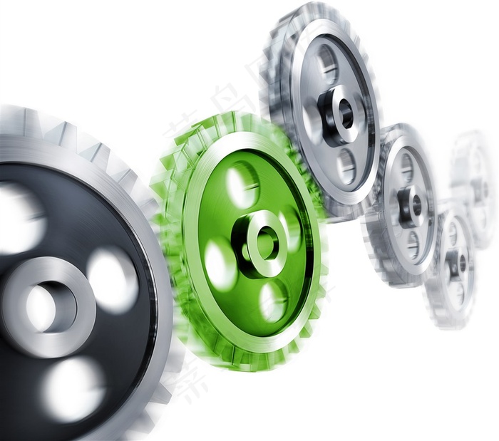 金属立体齿轮高清图片