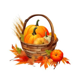 秋季作物小麦南瓜免抠